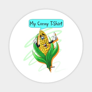 Corny Fall Autumn Tshirt Halloween and Thanksgiving Gift Magnet